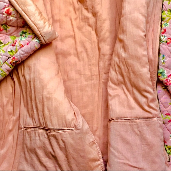 April Cornell Floral Pink Quilted Jacket - Picture 3 of 6